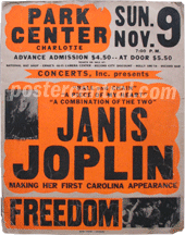 Janis Joplin concert poster
